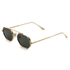 [ Hexwire ] Hexagonal Metal Sunglasses : Green - projectshades