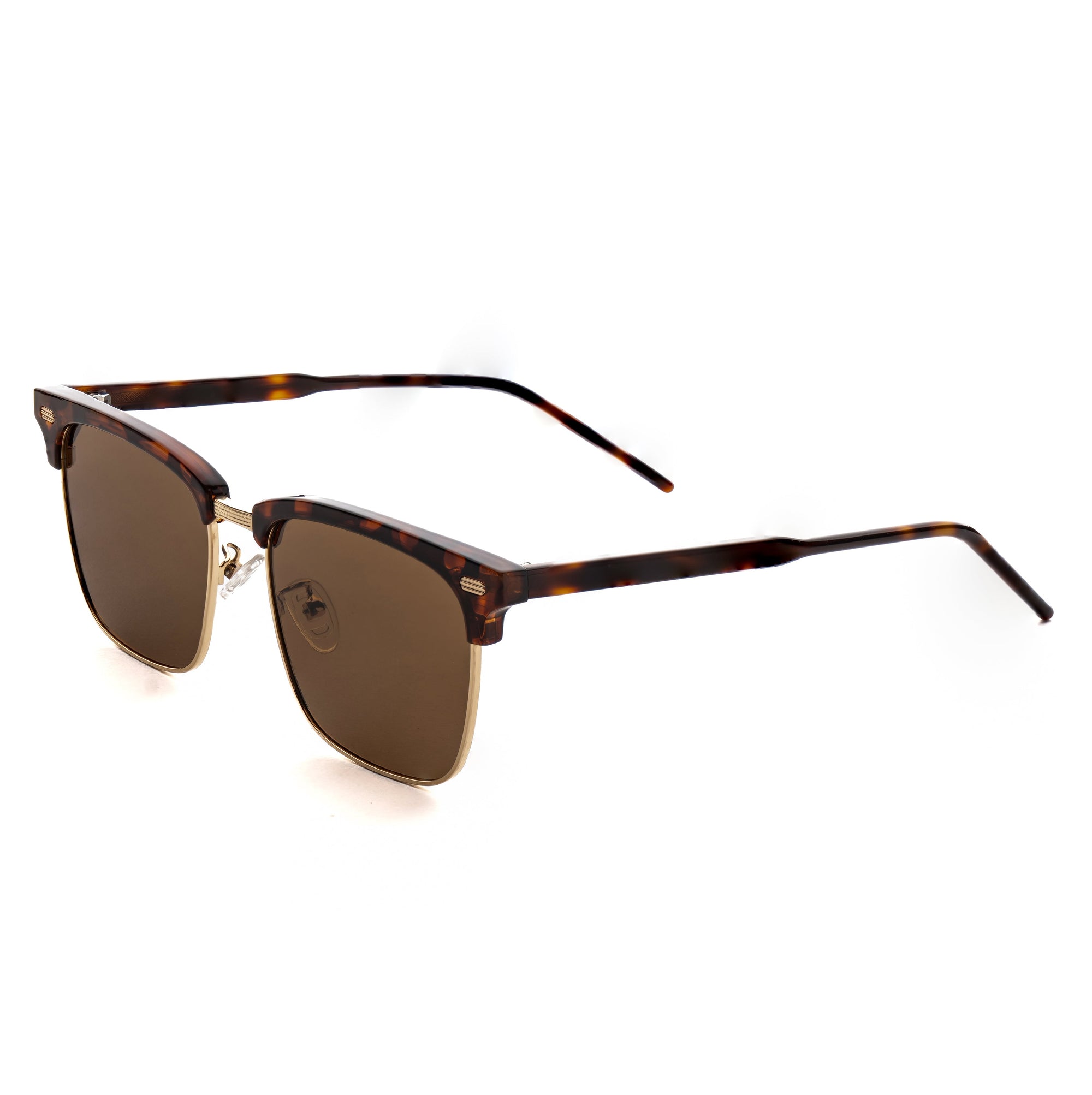 [ Offset ] Clubmaster Squared Sunglasses : Brown - projectshades
