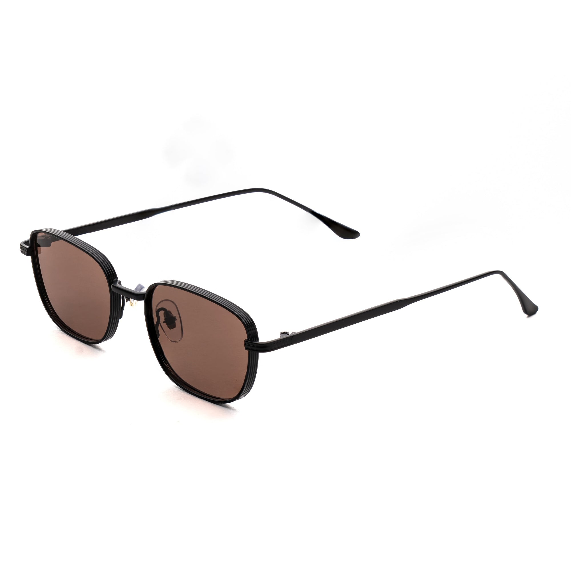 [ Riptide ] Compact Squared Sunglasses : Brown - projectshades