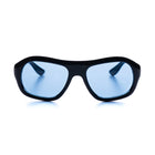 [ Ares ] Oversized High-Fashion Sunglasses : Black/Blue