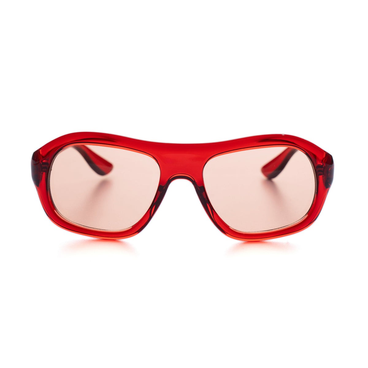 [ Ares ] Oversized High-Fashion Sunglasses : Red