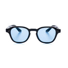 [ Icarus ] Retro Round Sunglasses : Black/Blue
