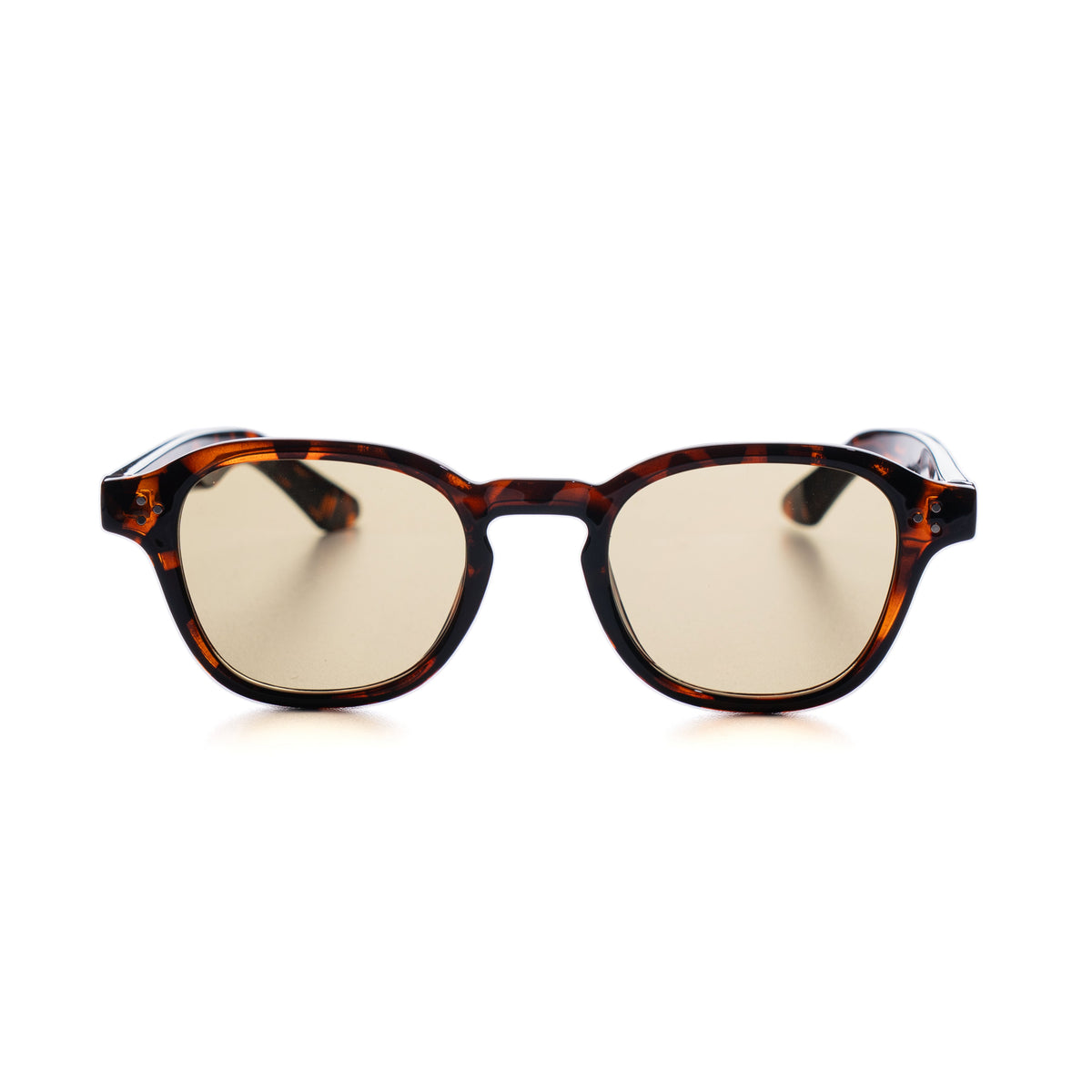 [ Icarus ] Retro Round Sunglasses : Green/Tortoise