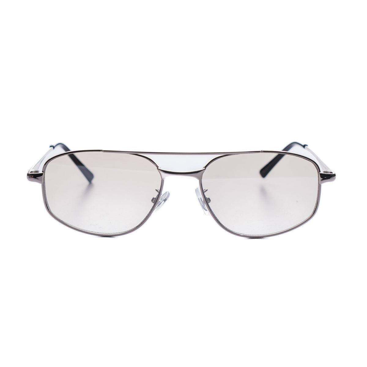 [ Orpheus ] Slim Metal Navigator Sunglasses : Clear/Silver