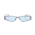 [ Perseus ] Futuristic Metal Sunglasses : Blue/Silver
