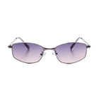 [ Iris ] Slim Geometric Metal Sunglasses : Purple
