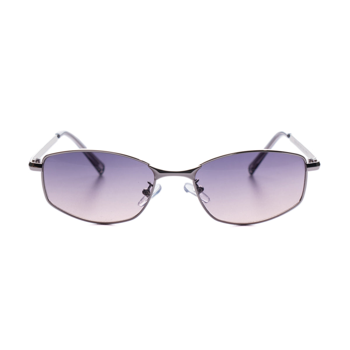 [ Iris ] Slim Geometric Metal Sunglasses : Purple