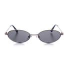 [ Echo ] Slim Oval Sunglasses : Black/Silver