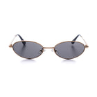 [ Echo ] Slim Oval Sunglasses : Black/Gold