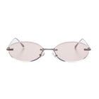 [ Aura ] Rimless Oval Sunglasses : Biege