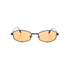 [ Daedalus ] Slim Faceted Metal Sunglasses : Orange/Black