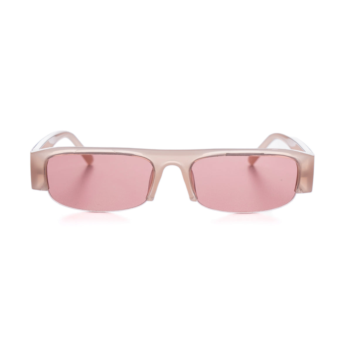 [ Nemesis ] Flat-top Y2k Sunglasses : Cream