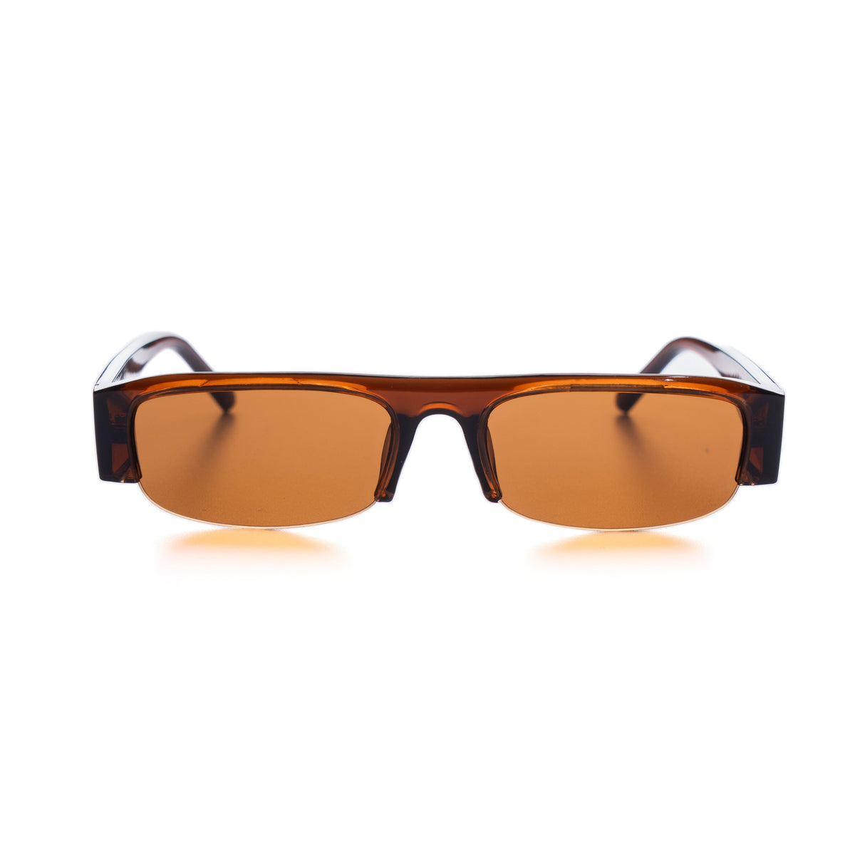 [ Nemesis ] Flat-top Y2k Sunglasses : Brown