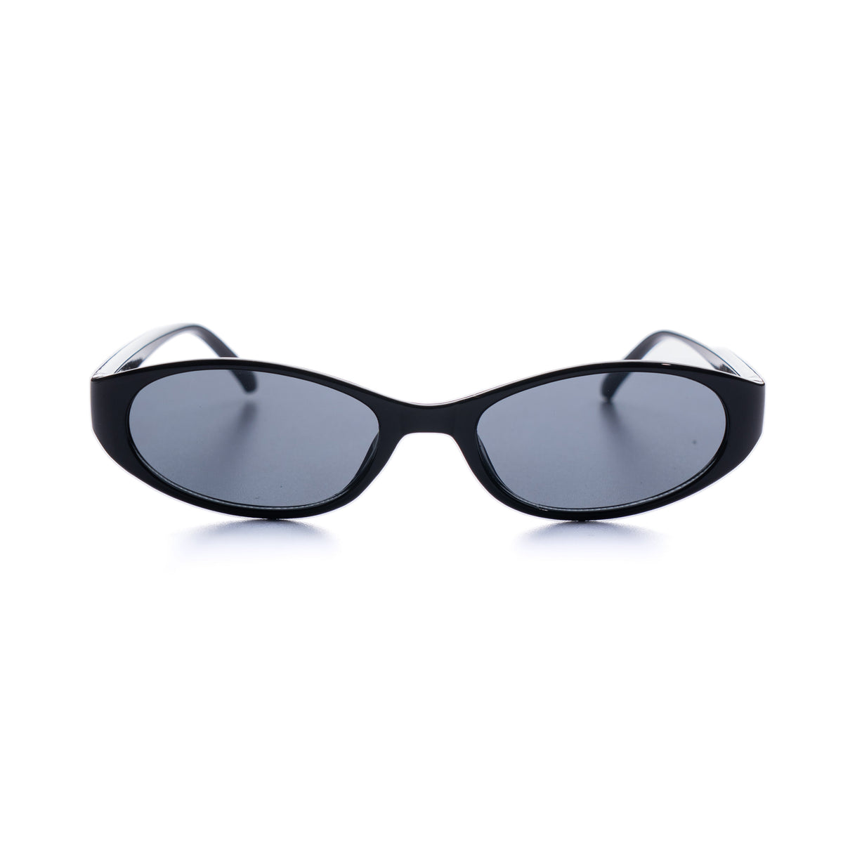 [ Nyx ] Slim 90s Oval Sunglasses : Black