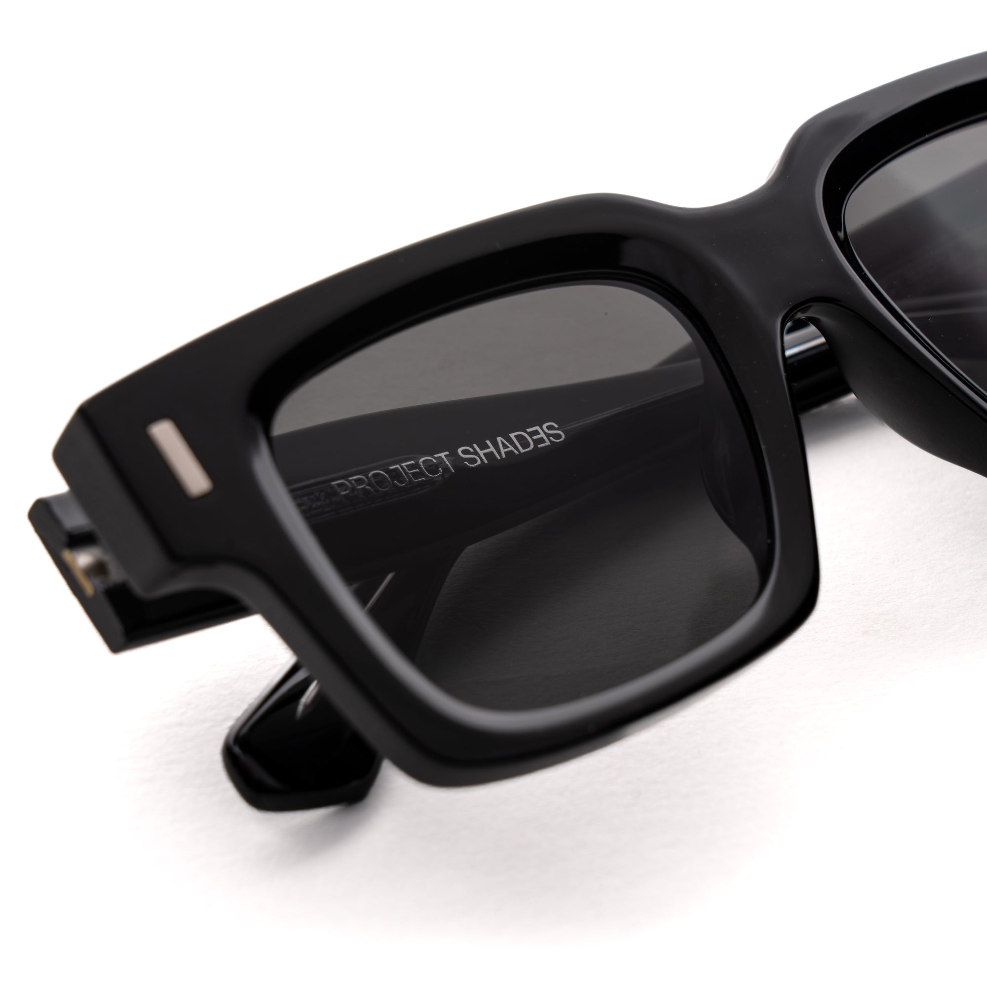 [ Archetype ] Oversized Rectangular Sunglasses : Black - projectshades