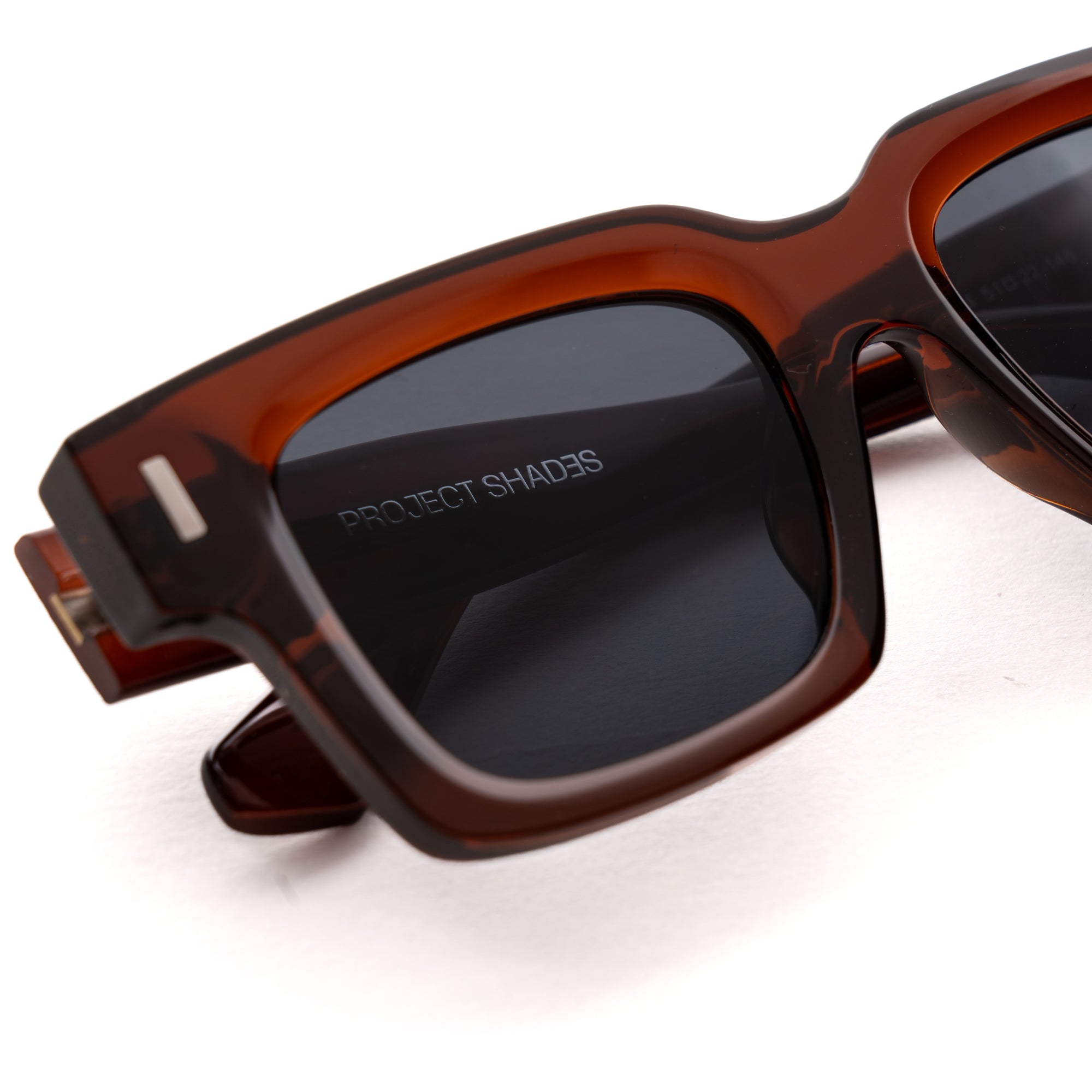 [ Archetype ] Oversized Rectangular Sunglasses : Brown - projectshades