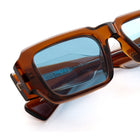 [ Brut ] Chunky Rectangular Sunglasses : BrownBlue - projectshades