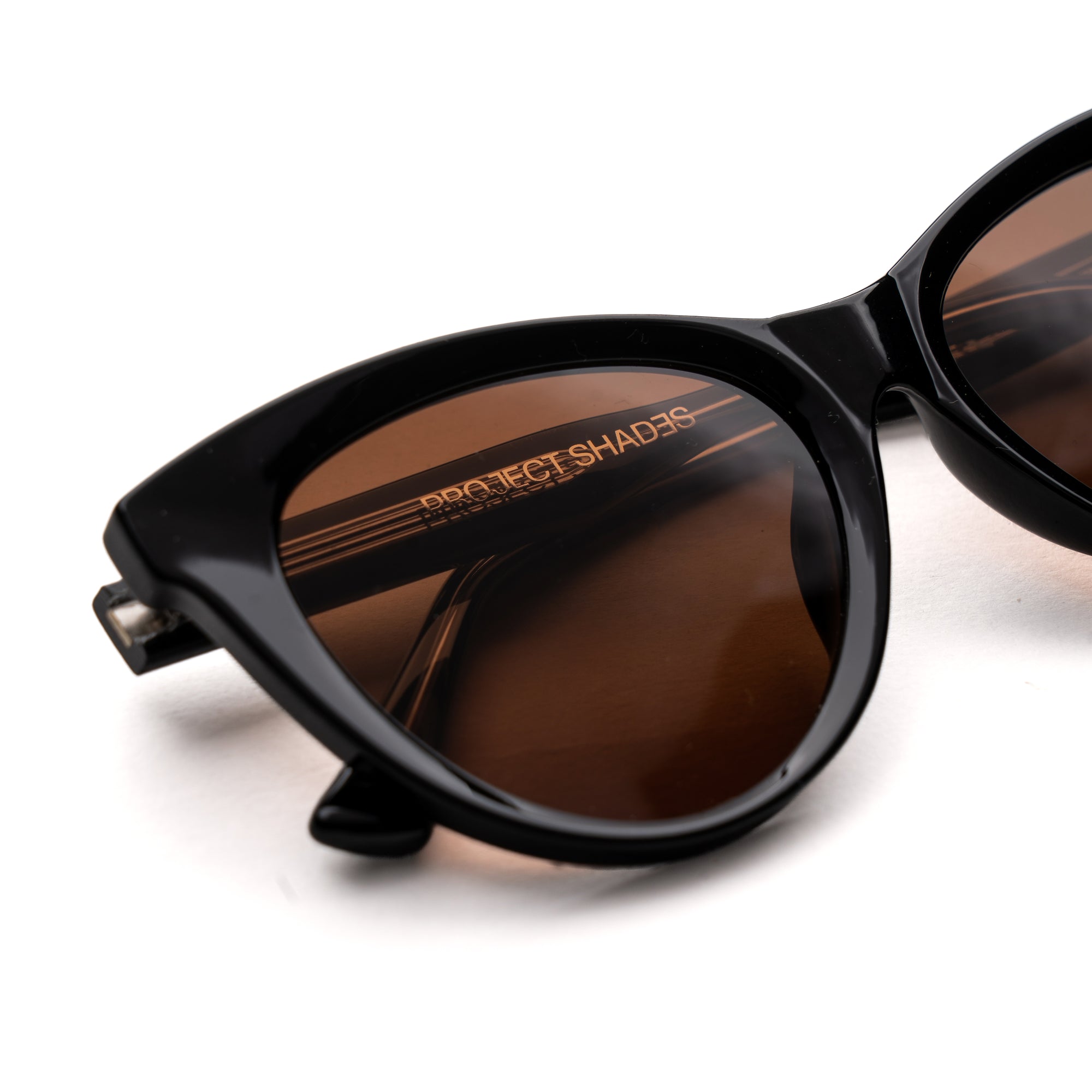 [ Luna ] Classic Cateye Sunglasses : Black Brown - projectshades
