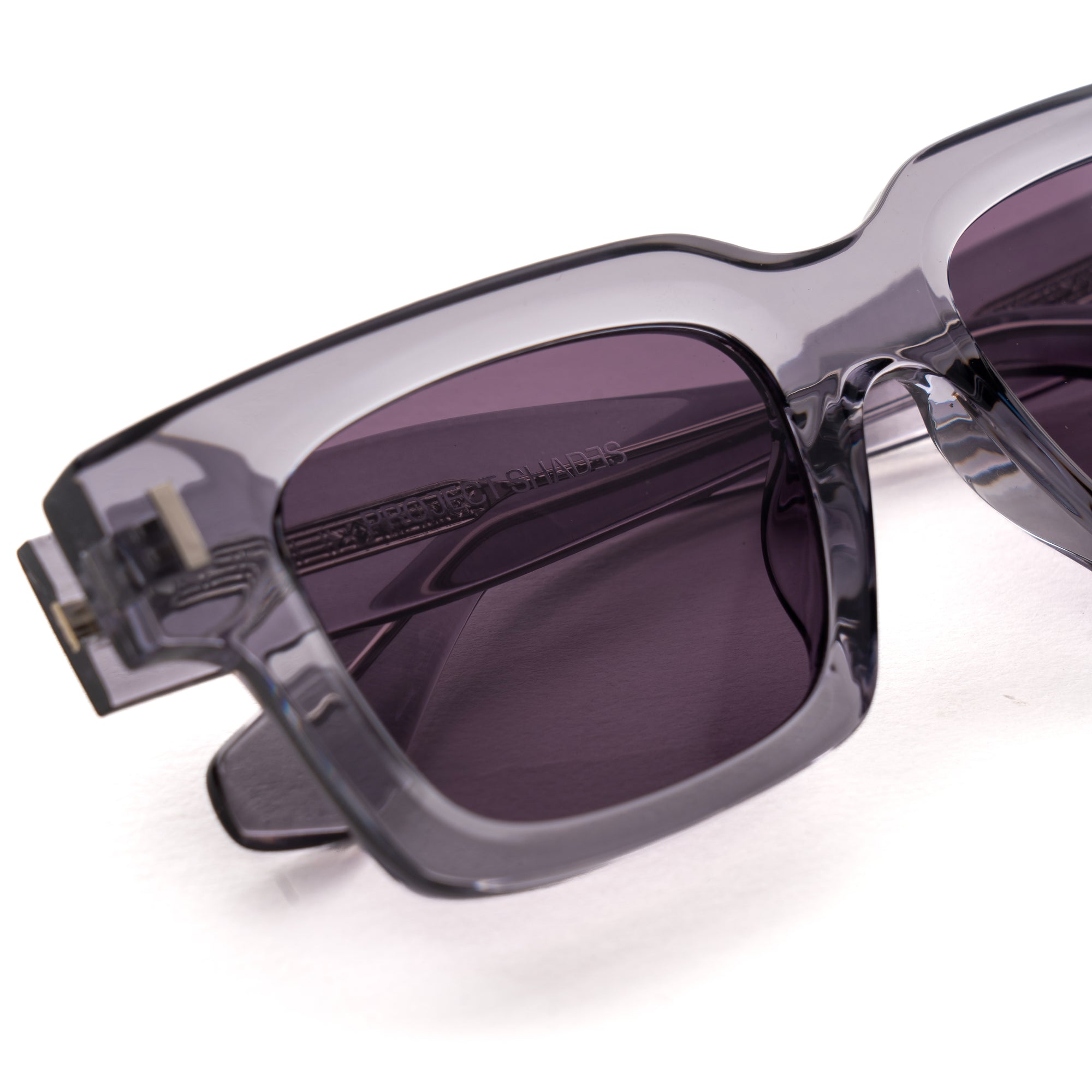 [ Archetype ] Oversized Rectangular Sunglasses : Purple - projectshades