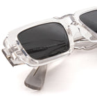 [ Brut ] Chunky Rectangular Sunglasses : Clear - projectshades