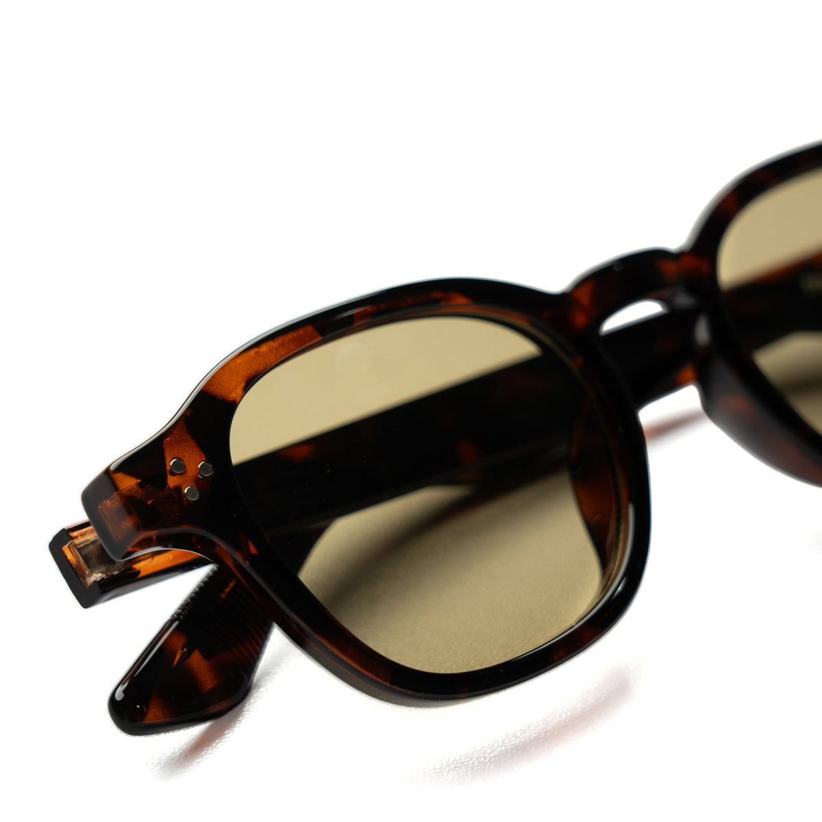 [ Icarus ] Retro Round Sunglasses : Green/Tortoise