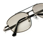 [ Orpheus ] Slim Metal Navigator Sunglasses : Clear/Silver
