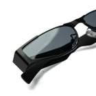 [ Perseus ] Futuristic Metal Sunglasses : Black/Black