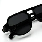 [ Hyperion ] Double-Bridge Aviator Sunglasses : Black
