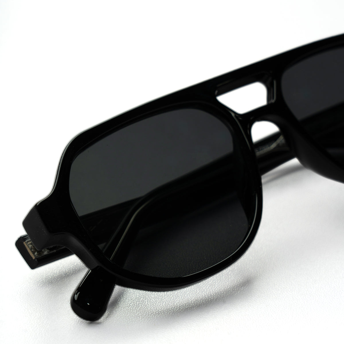 [ Hyperion ] Double-Bridge Aviator Sunglasses : Black