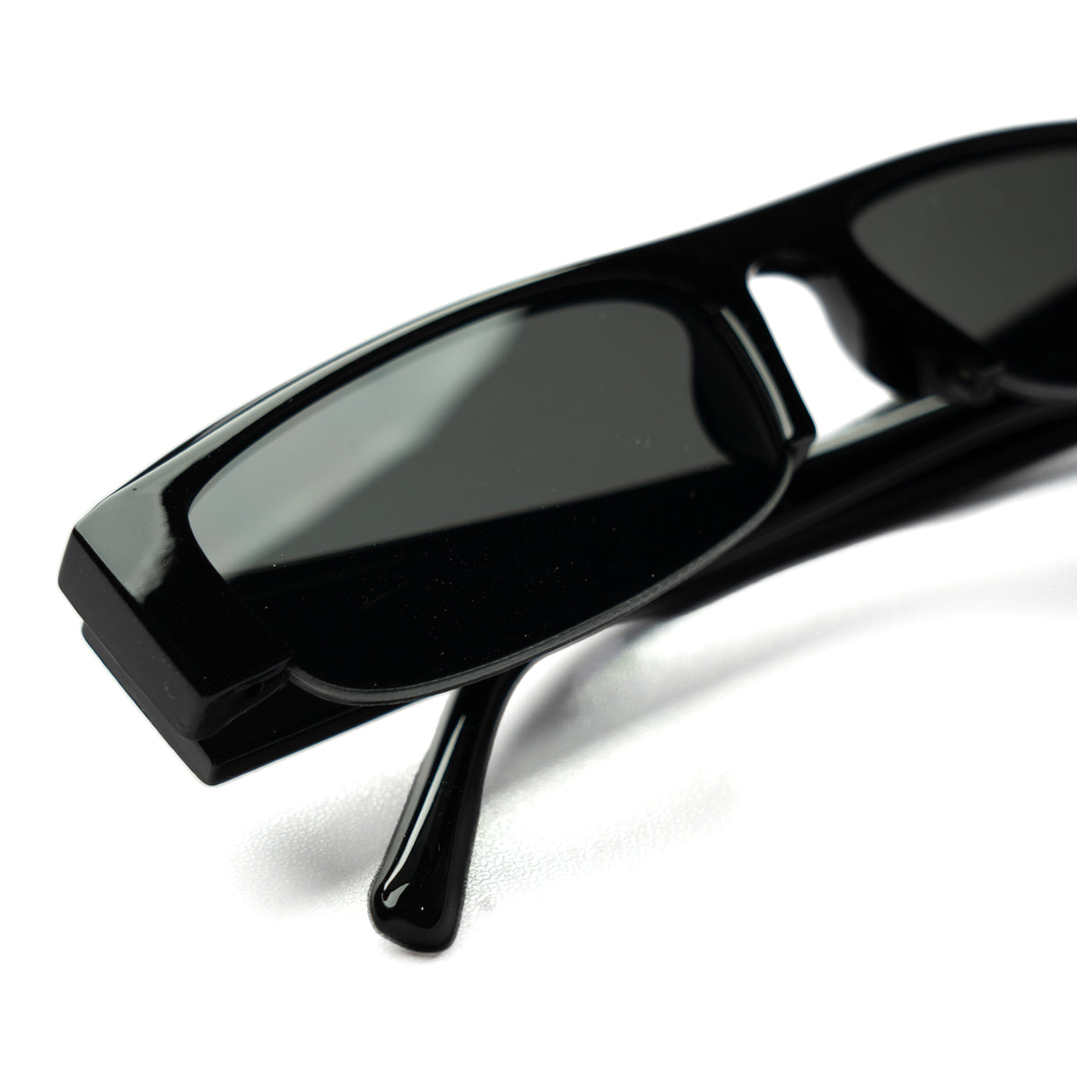 [ Nemesis ] Flat-top Y2k Sunglasses : Black