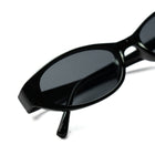 [ Nyx ] Slim 90s Oval Sunglasses : Black