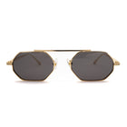 [ Hexwire ] Hexagonal Metal Sunglasses : Black Gold - projectshades