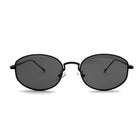 [ Horizon ] Classic Round Sunglasses : Black/Black