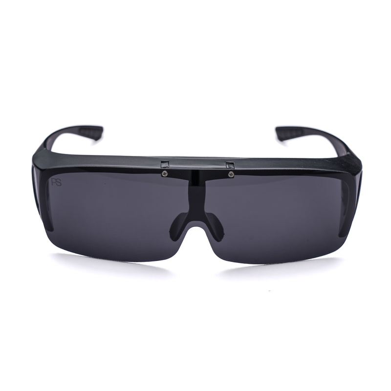 [ Mongul ] Flip-Up Polarsied Sunglasses : Black - projectshades
