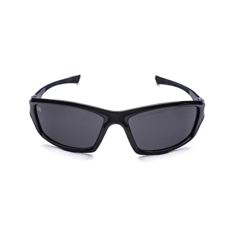 [ Drax ] Polarsied Sports Sunglasses : Black - projectshades