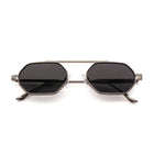 [ Hexwire ] Hexagonal Metal Sunglasses : Black Silver - projectshades