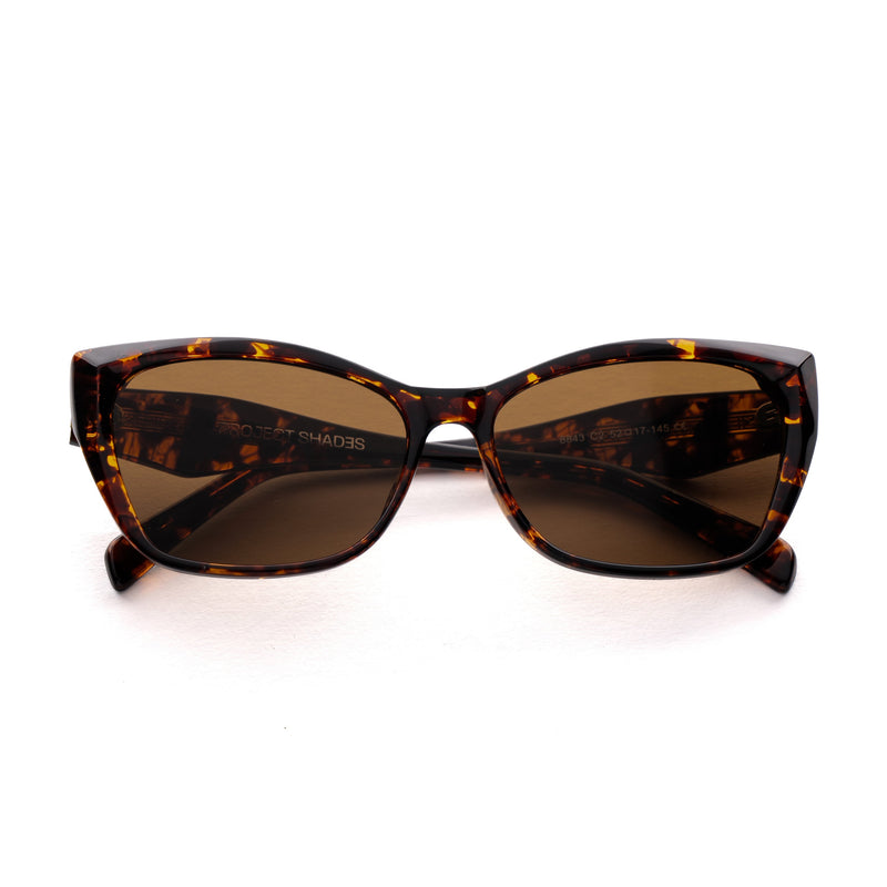 [ Sideeye ] Elevated Cateye Sunglasses : Tortoise