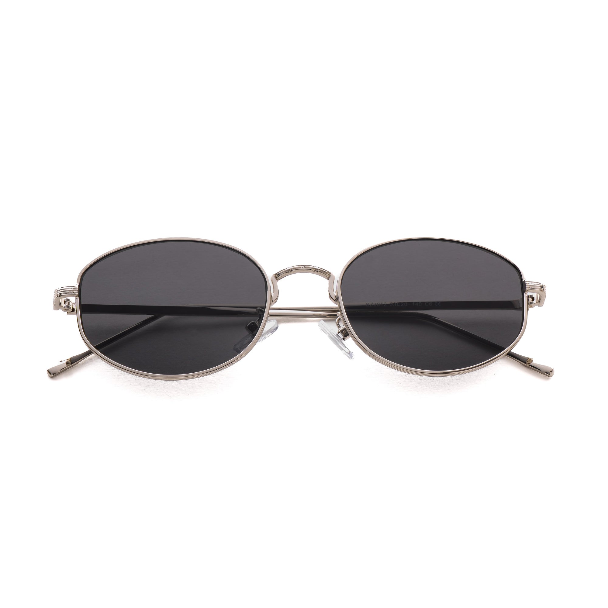[ Horizon ] Classic Round Sunglasses : Black/Silver