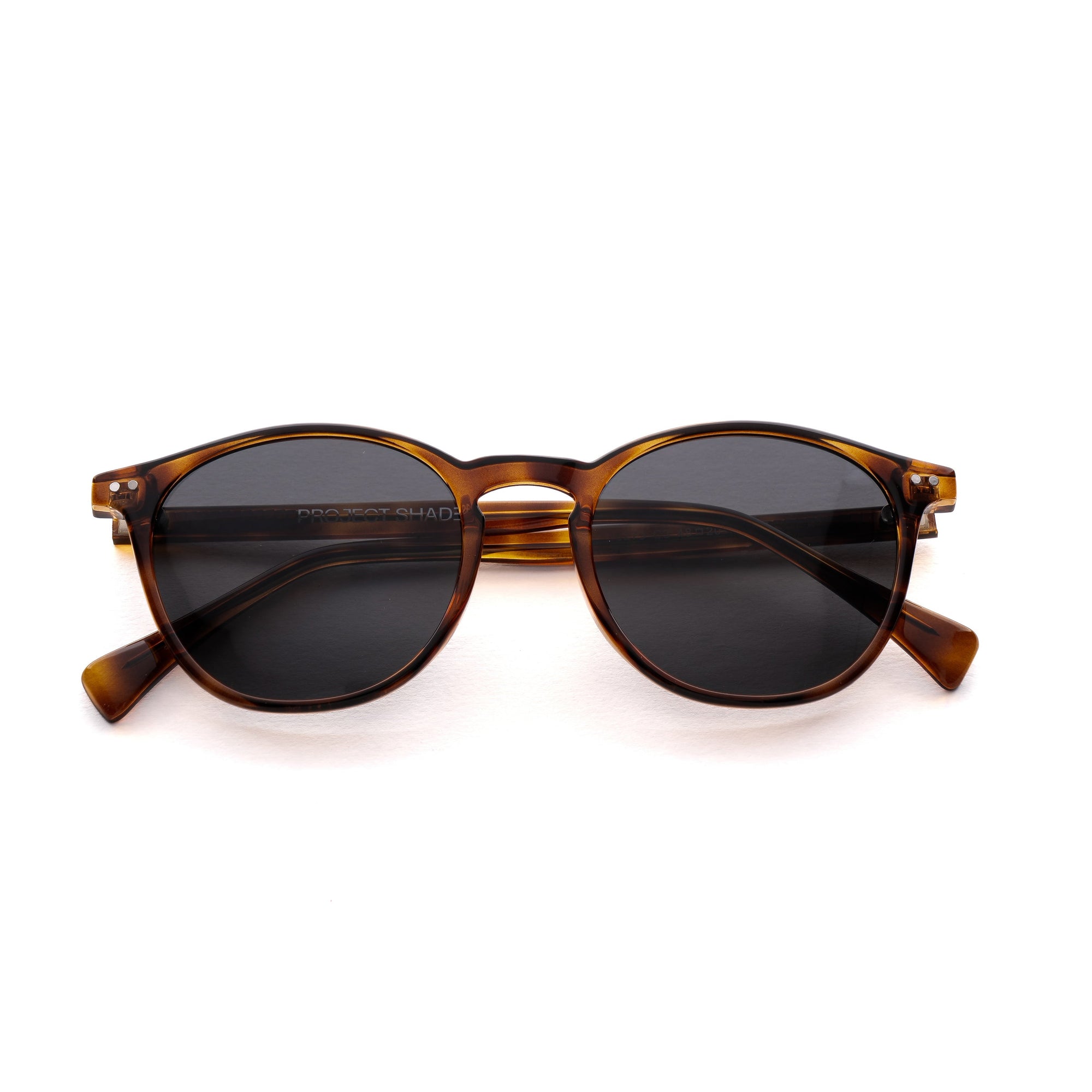 [ Roundabout ] Everyday Round Sunglasses : Brown - projectshades