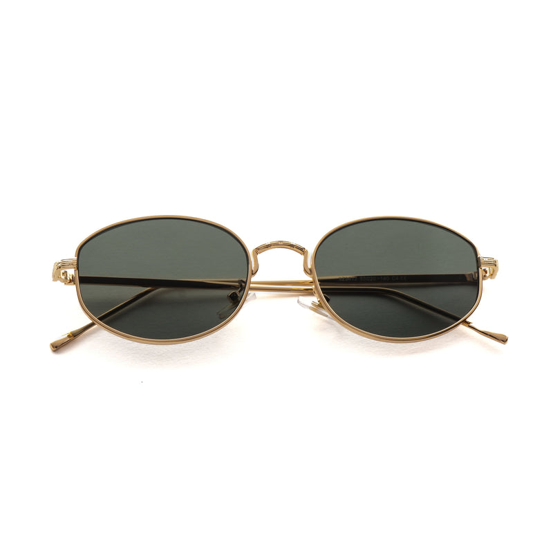 [ Horizon ] Classic Round Sunglasses : Green