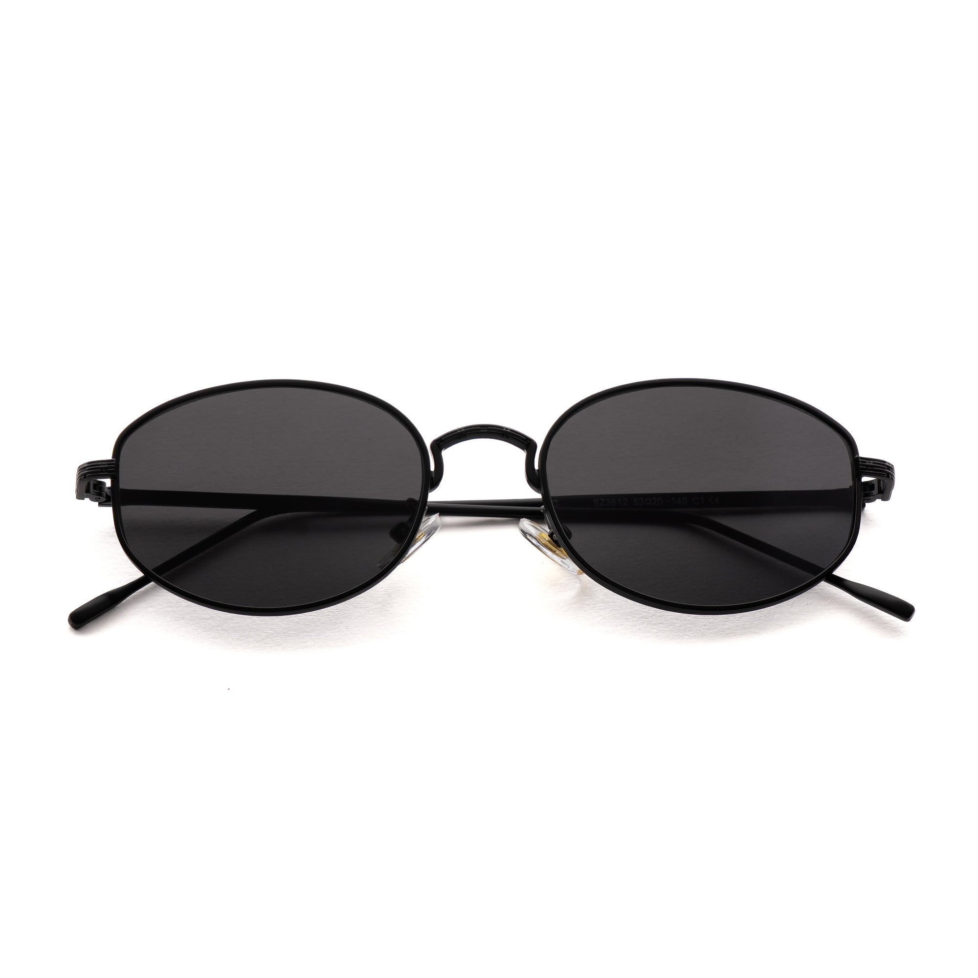 [ Horizon ] Classic Round Sunglasses : Black/Black