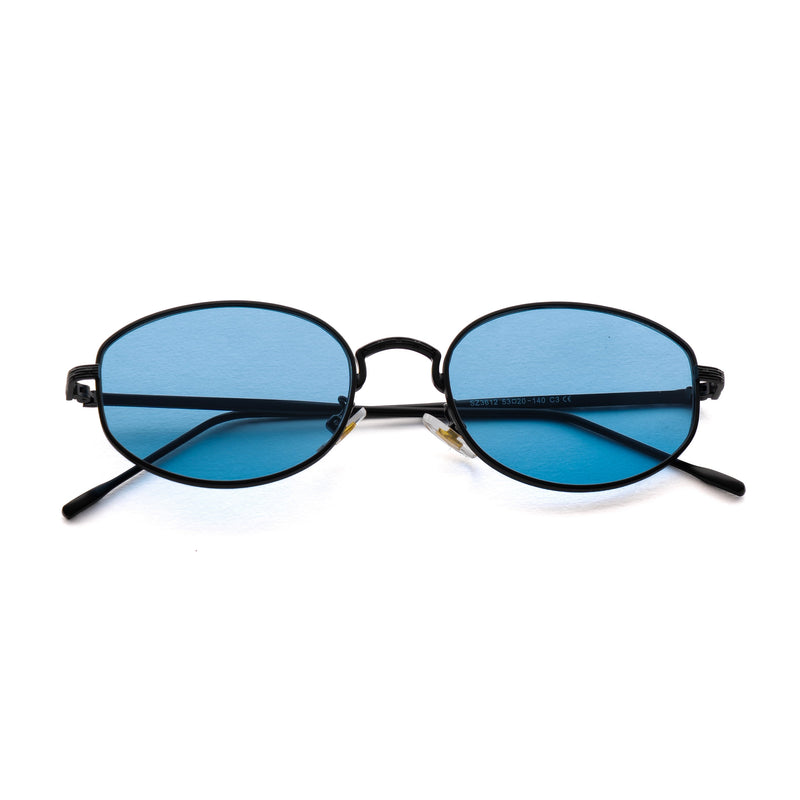 [ Horizon ] Classic Round Sunglasses : Blue