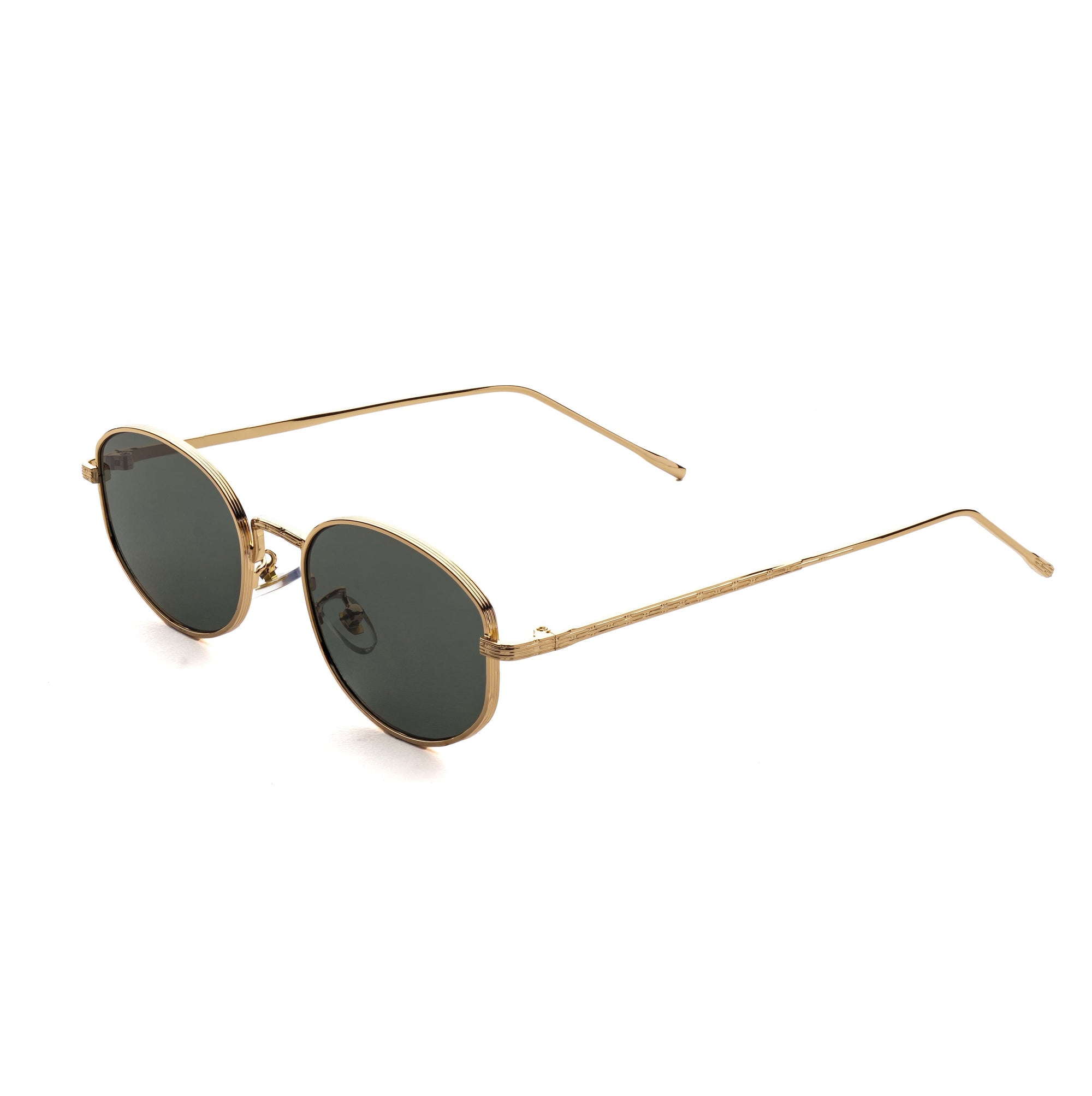 [ Horizon ] Classic Round Sunglasses : Green