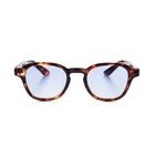 [ Icarus ] Retro Round Sunglasses : Leopard/Blue