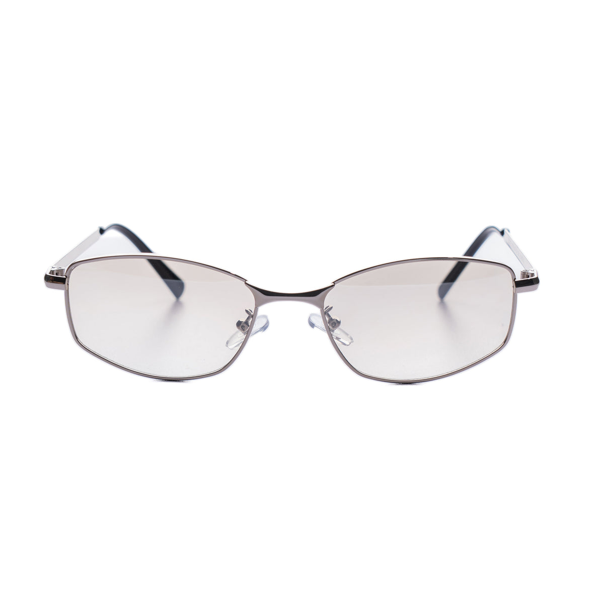 [ Iris ] Slim Geometric Metal Sunglasses : Clear