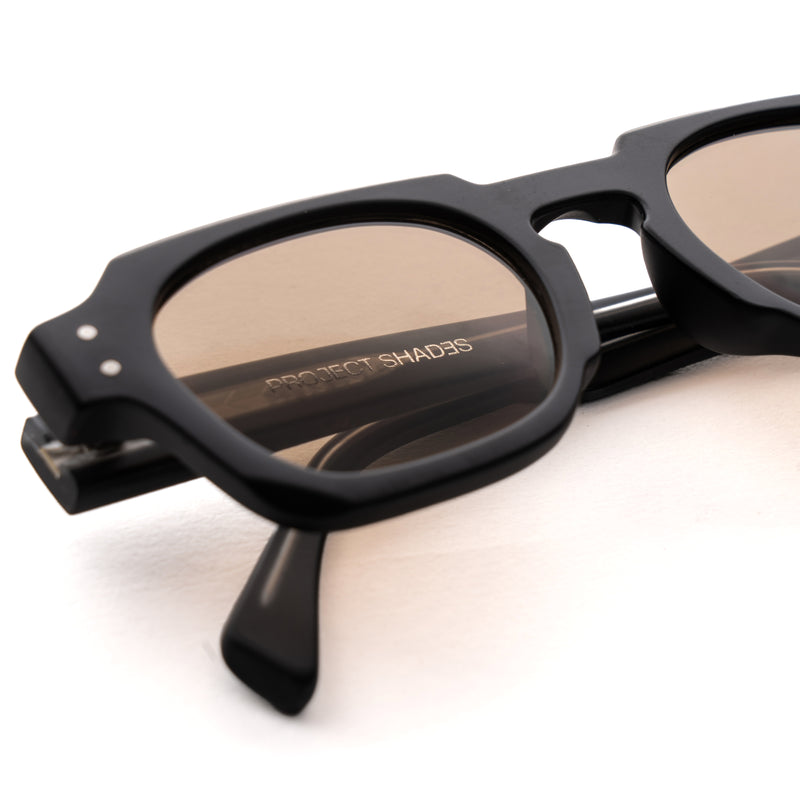 [ Bolt ] Unisex Geometric Sunglasses - Biege