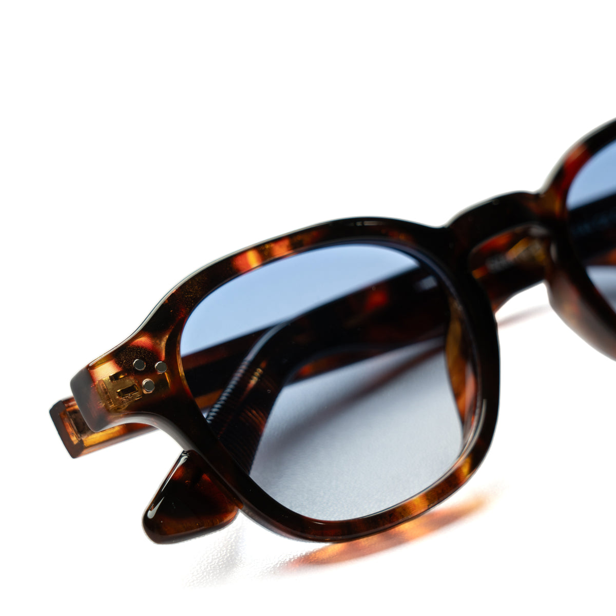 [ Icarus ] Retro Round Sunglasses : Leopard/Blue