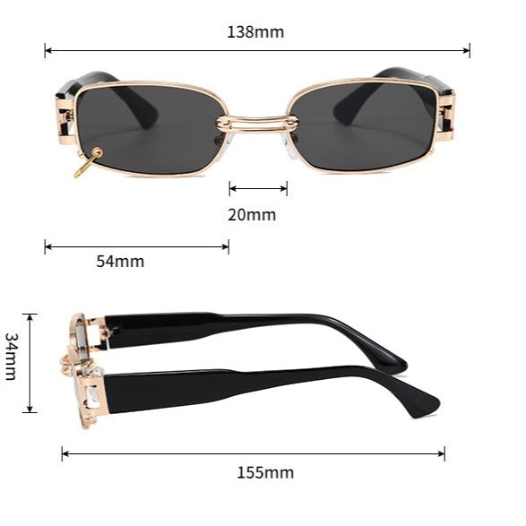 [ Calypso ] Gold Black Nightclub sunglasses - projectshades
