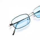 [ Hecate ] Slim Metal Sunglasses : Blue/Silver
