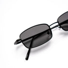 [ Hecate ] Slim Metal Sunglasses : Black/Black